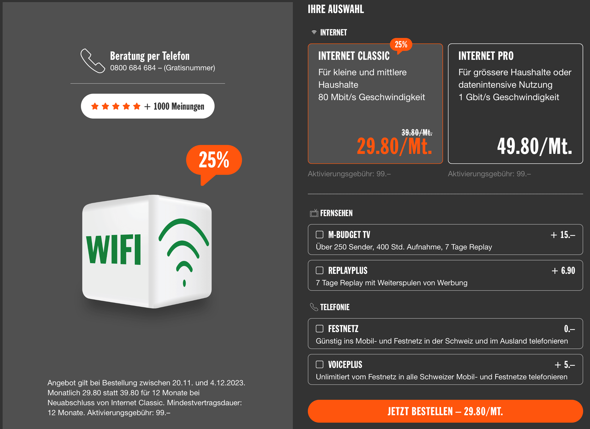 M-Budget Internet Black Friday Promo 2023