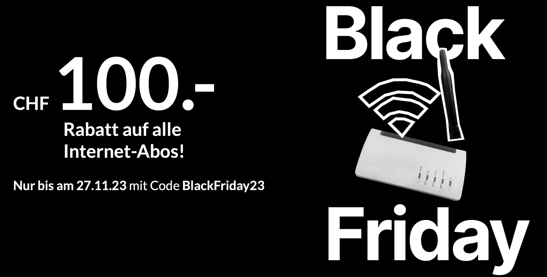 iWay Black Friday 2023 CHF 100.- Gutschein