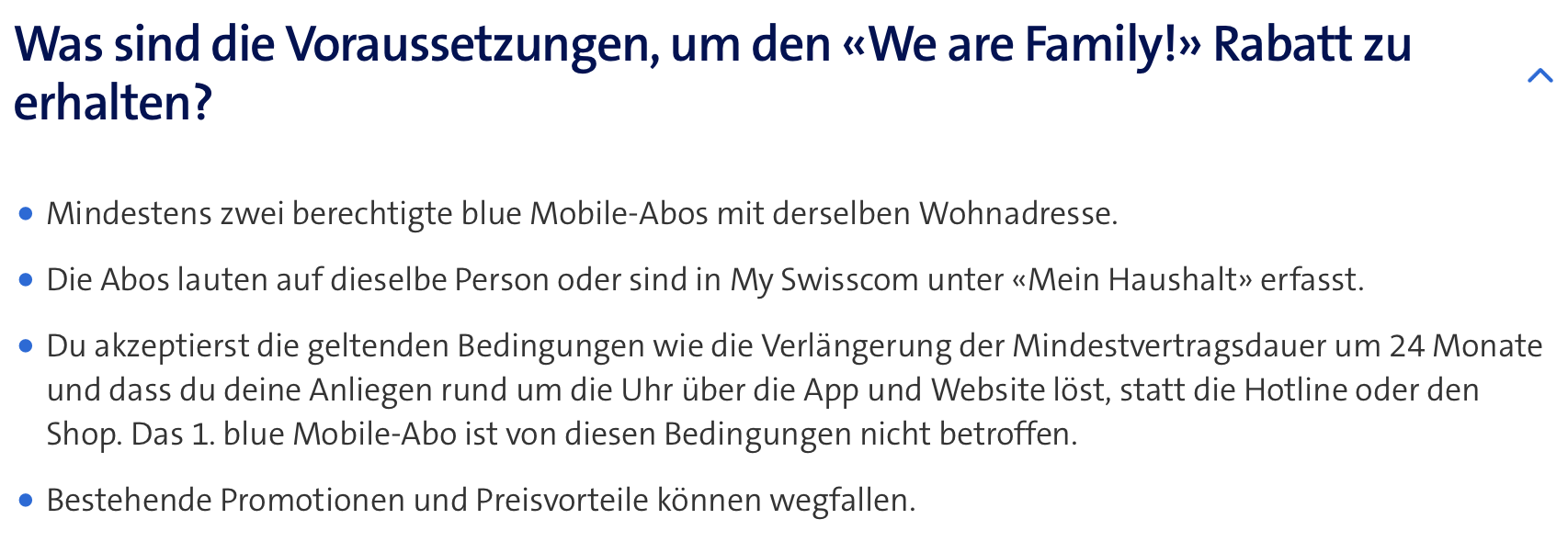 swisscom we are family rabatt einschraenkungen