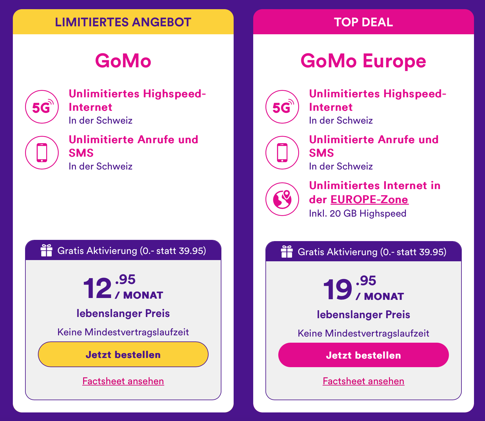 gomo limited edition und europe