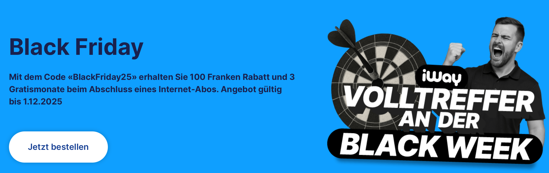 iWay Black Friday 2024 CHF 100.- Gutschein